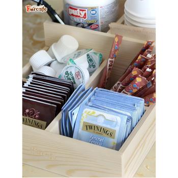 Barcafe 木製吧臺收納盒展示架咖啡調糖整理收納架外帶杯架吸管架