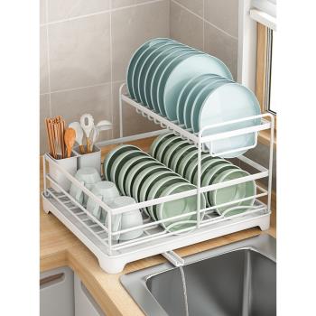 廚房水槽置物架臺面盤子瀝水架碗碟碗筷收納架放碗盤收納盒子碗架