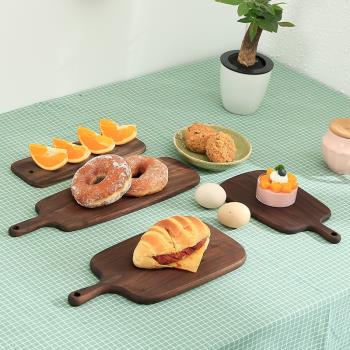 北美黑胡桃木整實木砧板日式家用小案切菜板牛排水果面包托盤ins
