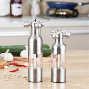 不銹鋼黑胡椒研磨器調料罐調味瓶歐式研磨神器創意家用花椒研磨瓶
