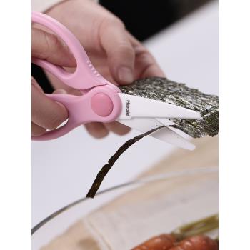 陶瓷輔食剪刀寶寶嬰兒小食物剪兒童便攜外帶剪菜剪肉研磨工具