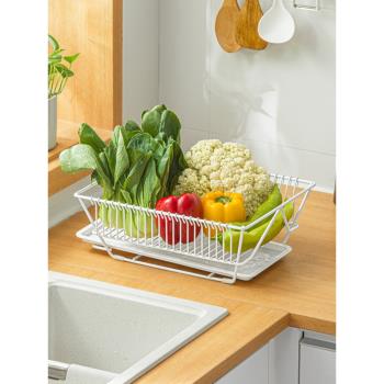 納川水槽瀝水架廚房碗碟架水果蔬菜收納籃碗筷置物架子餐具收納架