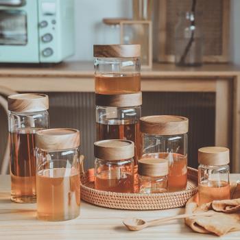 蜂蜜密封罐玻璃瓶空瓶食品級帶蓋罐頭果醬分裝儲存罐裝蜂蜜專用瓶