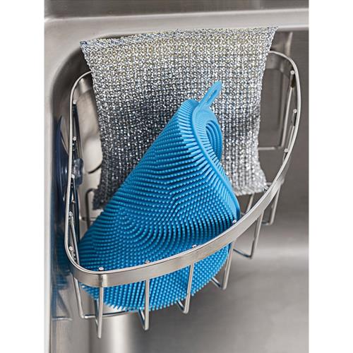 不銹鋼水池水槽掛籃瀝水架創意廚房置物架清潔百潔布洗碗布收納架