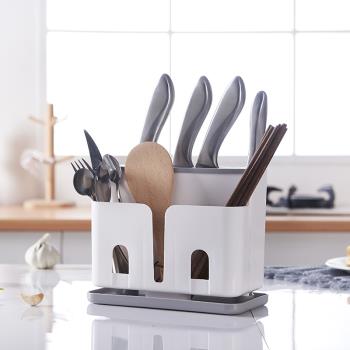 家用廚房多功能菜刀架置物架刀具收納盒創意立式可瀝水筷籠筷子筒
