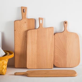 日式櫸木菜板面包板不規則水果板托盤餐盤廚房烘培用品實木砧板