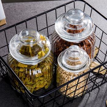 玻璃罐食品級蜂蜜瓶鹹菜罐泡酒泡菜壇子帶蓋家用密封罐雜糧儲物罐