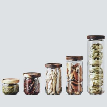 玩物志咖啡豆玻璃密封罐帶蓋食品茶葉罐透明百香果檸檬密封罐