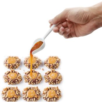 英國CQ品牌細嘴勺甜點裝飾器細雨瓢餡料勺食品級PP烘焙加料勺工具