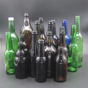 250ml330ml500ml600ml1000ml啤酒瓶棕色綠色藍色玻璃空瓶自釀酒瓶