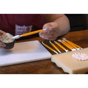翻糖糖花動物造型豆沙工具筆8件套 雕刻刀塑形翻糖烘焙輔助工具