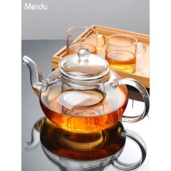 耐高溫玻璃玲瓏壺茶壺單壺小號泡茶壺茶水分離養生壺過濾煮花茶壺