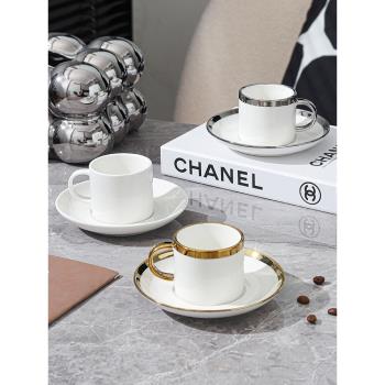 輕奢咖啡杯套裝高端精致2023新款陶瓷創意個性帶托盤下午茶茶具