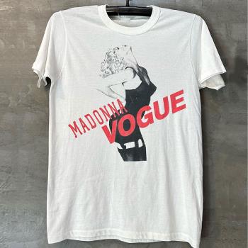 Madonna麥當娜人像潮牌印花短袖美式高街vintage古著阿美咔嘰T恤