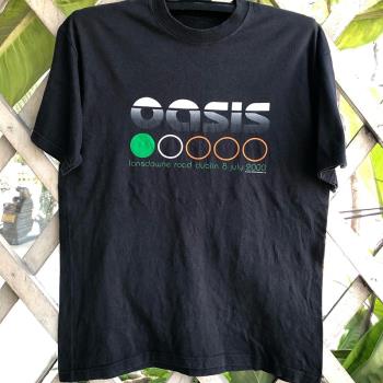 Oasis綠洲樂隊周邊經典簡約百搭短袖美式高街vintage古著潮牌T恤