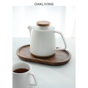 oakliving日式陶瓷泡茶壺套裝茶杯下午茶帶過濾網簡約ins功夫茶具