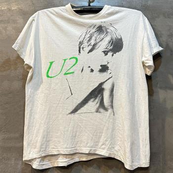 U2搖滾樂隊周邊經典人像潮牌印花短袖美式高街vintage古著男女T恤