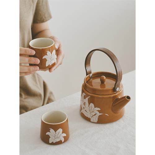 佳期如夢 高顏值陶瓷咖啡杯碟中古水壺茶壺茶杯復古法式禮盒套裝