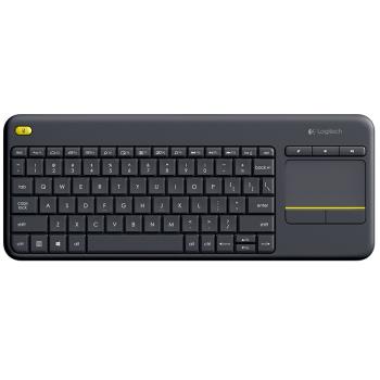 羅技K400Plus多媒體無線觸控鍵盤辦公打字筆記本臺式電腦便攜鍵鼠