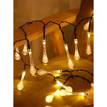太陽能戶外防水LED彩燈閃燈串 節日圣誕公園別墅庭院景觀裝飾燈