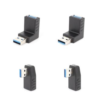 90 Degree Left Right Angled USB 3.0 A Male To Female Connect