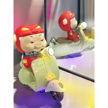 正版豬豬俠捏捏樂ggbond爆騎特技摩托車兒童電動玩具網紅男孩女孩