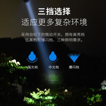 LED強光手電筒USB可充電迷你便攜超亮袖珍小家用遠射戶外照明燈