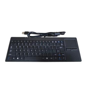 恒煜K-818超薄一體化工業機房電腦小鍵盤有線USB接口帶觸摸板鼠標