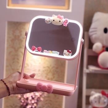 可愛創意智能LED燈卡通化妝鏡