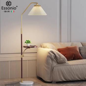 essonio意大利客廳落地燈美式輕奢實木臥室復古設計感氛圍墻角燈