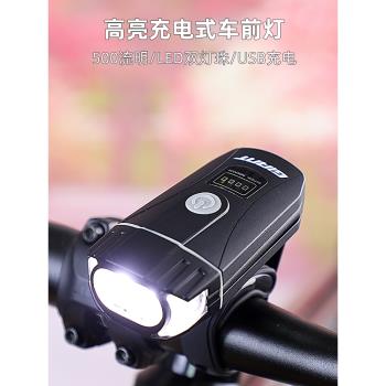 Giant捷安特自行車燈夜騎強光手電USB充電前燈防雨山地車騎行裝備