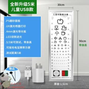 眼睛圖表遙控兒童視力表卡通圖案遮蓋幼兒園燈箱標準小動物檢查表