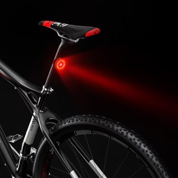 自行車尾燈USB充電圓形尾燈警示燈山地車公路車夜騎裝備單車配件