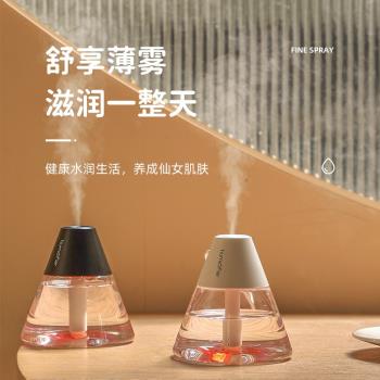 新款加濕器 創意火山家用靜音大霧量氛圍燈香薰桌面加濕器禮品