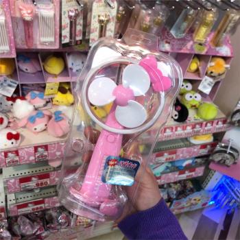 日本采購新夏季可愛卡通三麗鷗kitty兒童手持涼爽自動小風扇玩具