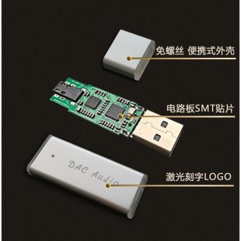 USB迷你便攜式DAC解碼器耳放HIFI發燒 外接音效卡SA9023A+ES9018K2M