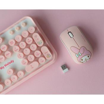 韓國代購三麗鷗鍵盤美樂蒂庫洛米套裝新款無線鍵盤