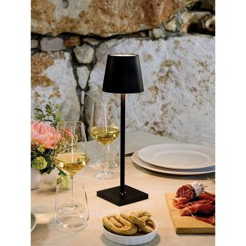 簡約創意USB充電臺燈觸摸調光餐廳臥室床頭酒吧戶外裝飾氛圍桌燈