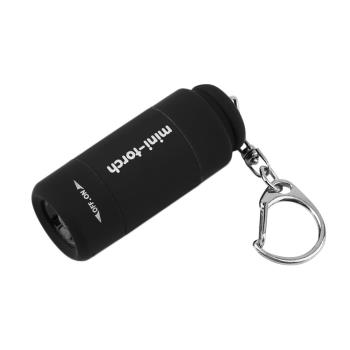 Portable Mini Keychain Pocket Torch USB Rechargeable LED Lig
