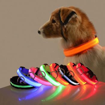 寵物發光項圈，USB充電發光項圈狗狗發光項圈LED發光項圈