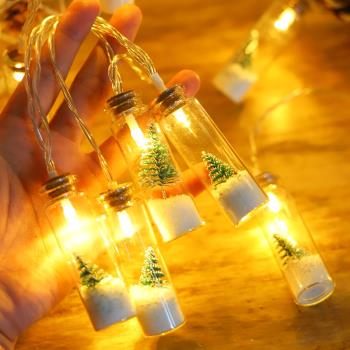 LED許愿瓶小彩燈閃燈串燈圣誕節場景布置擺件櫥窗裝飾燈圣誕掛件