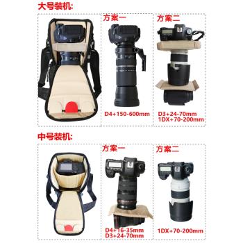 寶羅單肩攝影包單反相機包150-600mm鏡頭筒70-200-500尼康300長焦