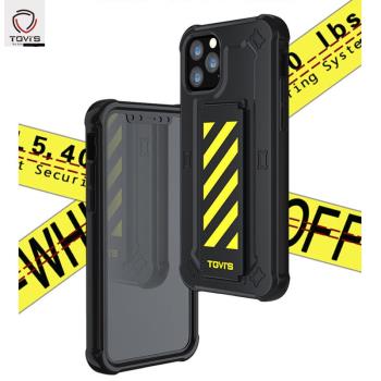 TGVIS創意手機套適用於蘋果11pro max手機殼11pro腕帶支架軍規全包防摔保護套蘋果11保護殼11max支架便攜殼