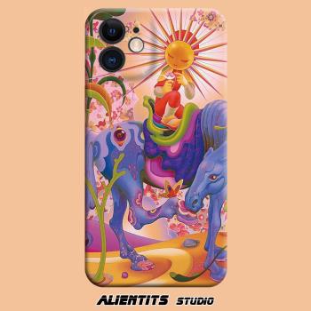 AlienTits理想王國迷幻藝術超現實復古創意防摔適用蘋果安卓手機