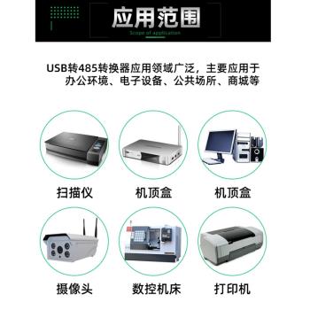 新款USB轉RS485串口線 防浪涌過流保護工業級串口通訊模塊TVS防護