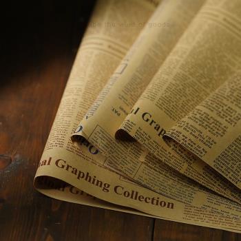 復古做舊英文報紙拍攝背景紙 ins拍照道具美食網紅攝影裝飾擺件