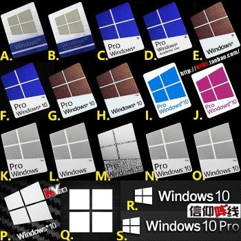 原裝Windows10 Win10 pro 電腦貼紙 金屬貼 筆記本標簽 臺式機