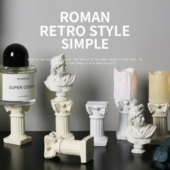 羅馬柱蠟燭拍照道具背景攝影道具拍攝道具ins裝飾背景布擺拍道具
