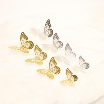 3D立體金屬質感鏤空紙蝴蝶谷美拍照道具擺件飾品裝飾拍攝攝影道具