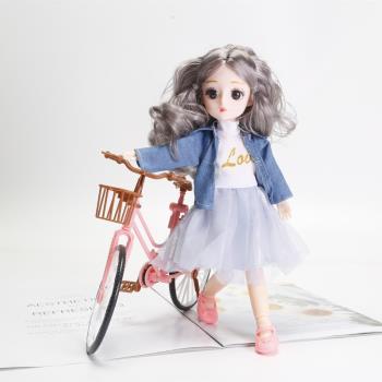 少女心模擬粉色自行車模型擺件居家裝飾拍照攝道具擺件小道具網紅